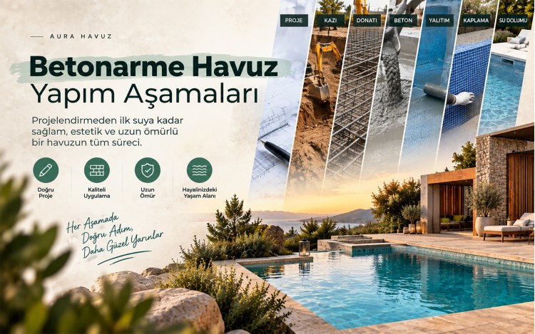 Betonarme Havuz Yapım Aşamaları